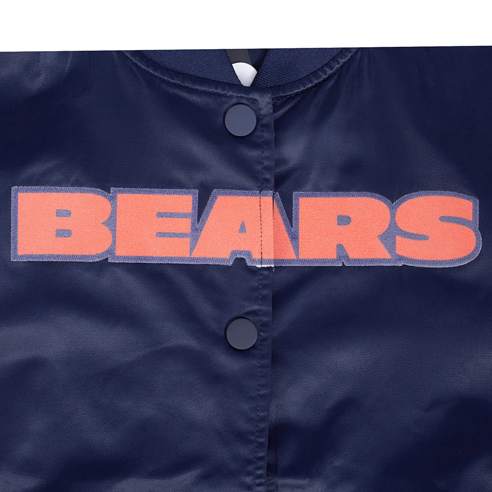 NFL CHICAGO BEARS CLASSIC WOMEN'S SATIN JACKET (MIDNIGHT NAVY)