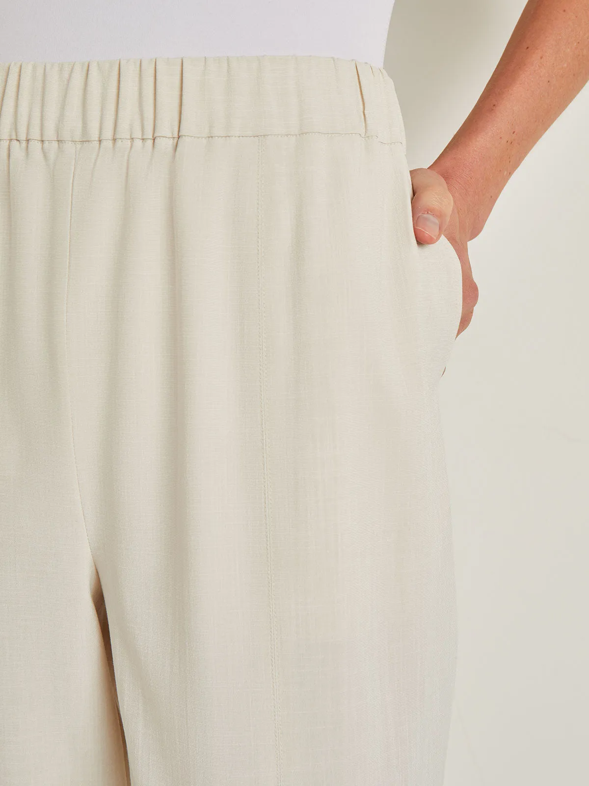 Pull-On Straight Leg Pants - Woven