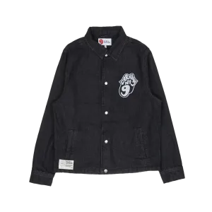 RS No. 9 Black Denim Racing Overshirt