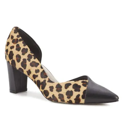 Sloan Pump: Leopard Calf Hair/Black Cashmere I Walking Cradle