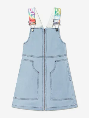 Stella McCartney Girls Denim Pinafore Dress in Blue