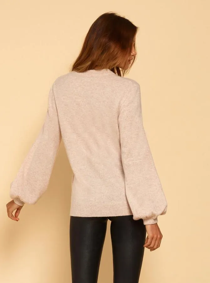 Superluxe Balloon Sleeve Knit- Smokey Pink