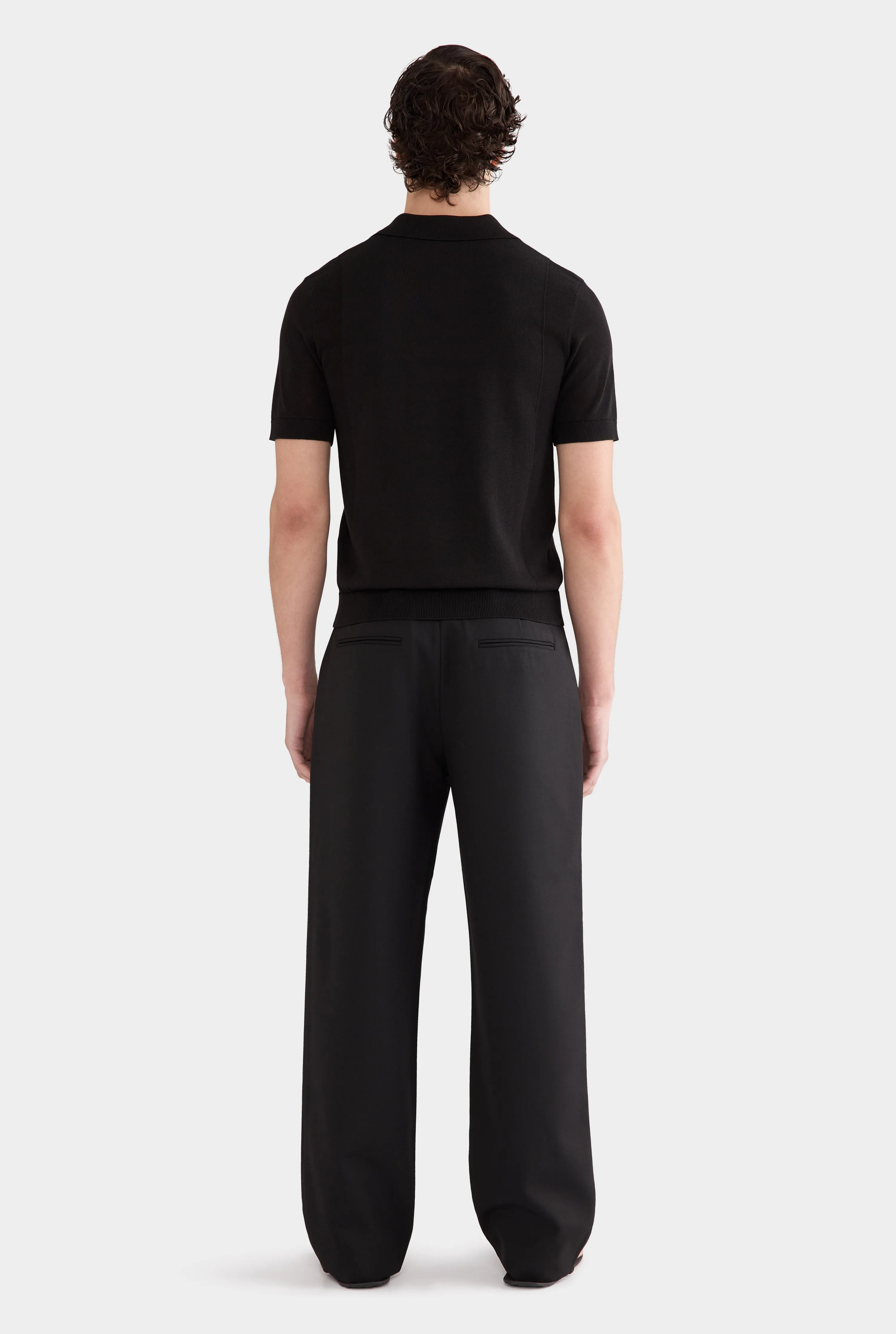 Tailored Wool Trouser - Black