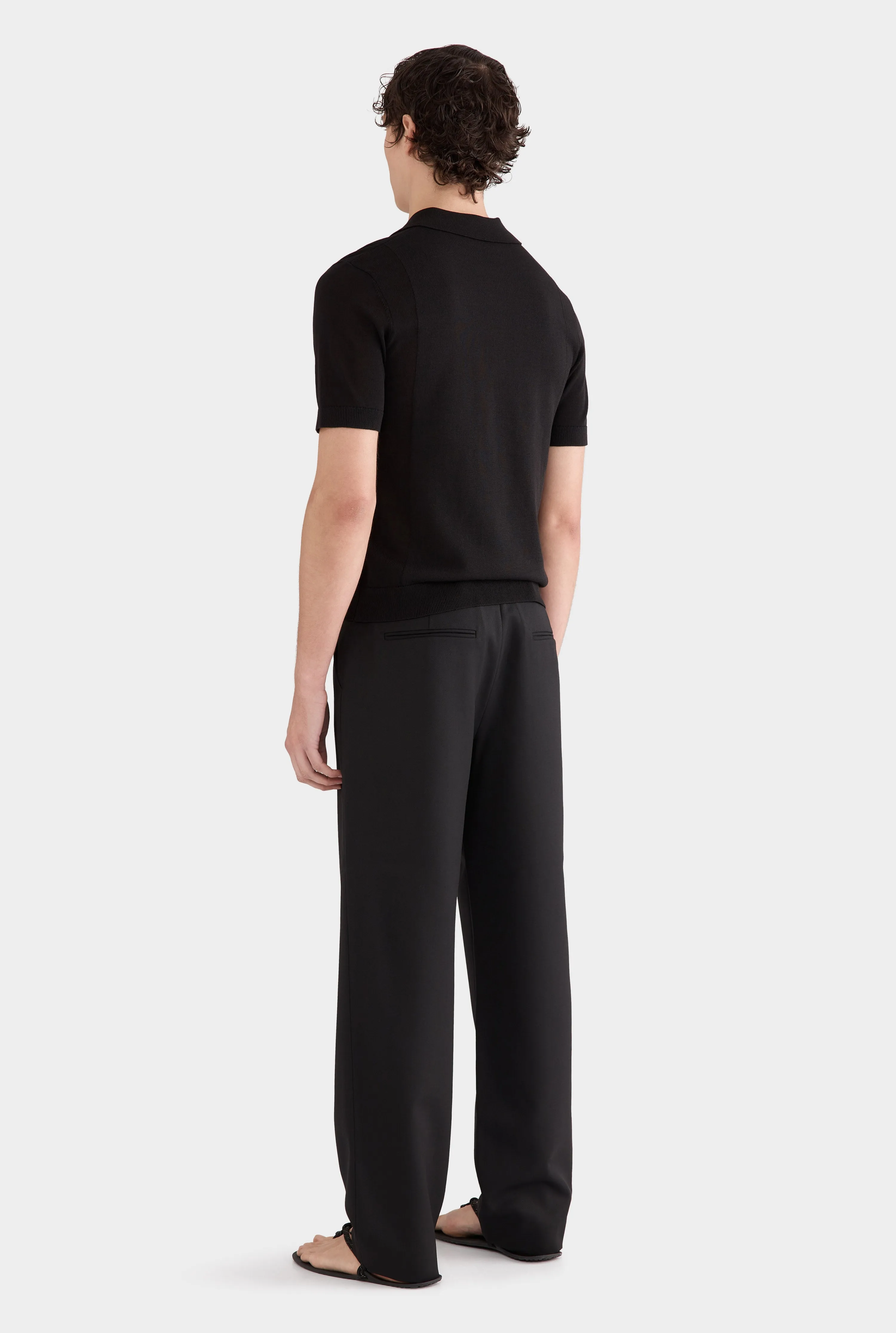 Tailored Wool Trouser - Black