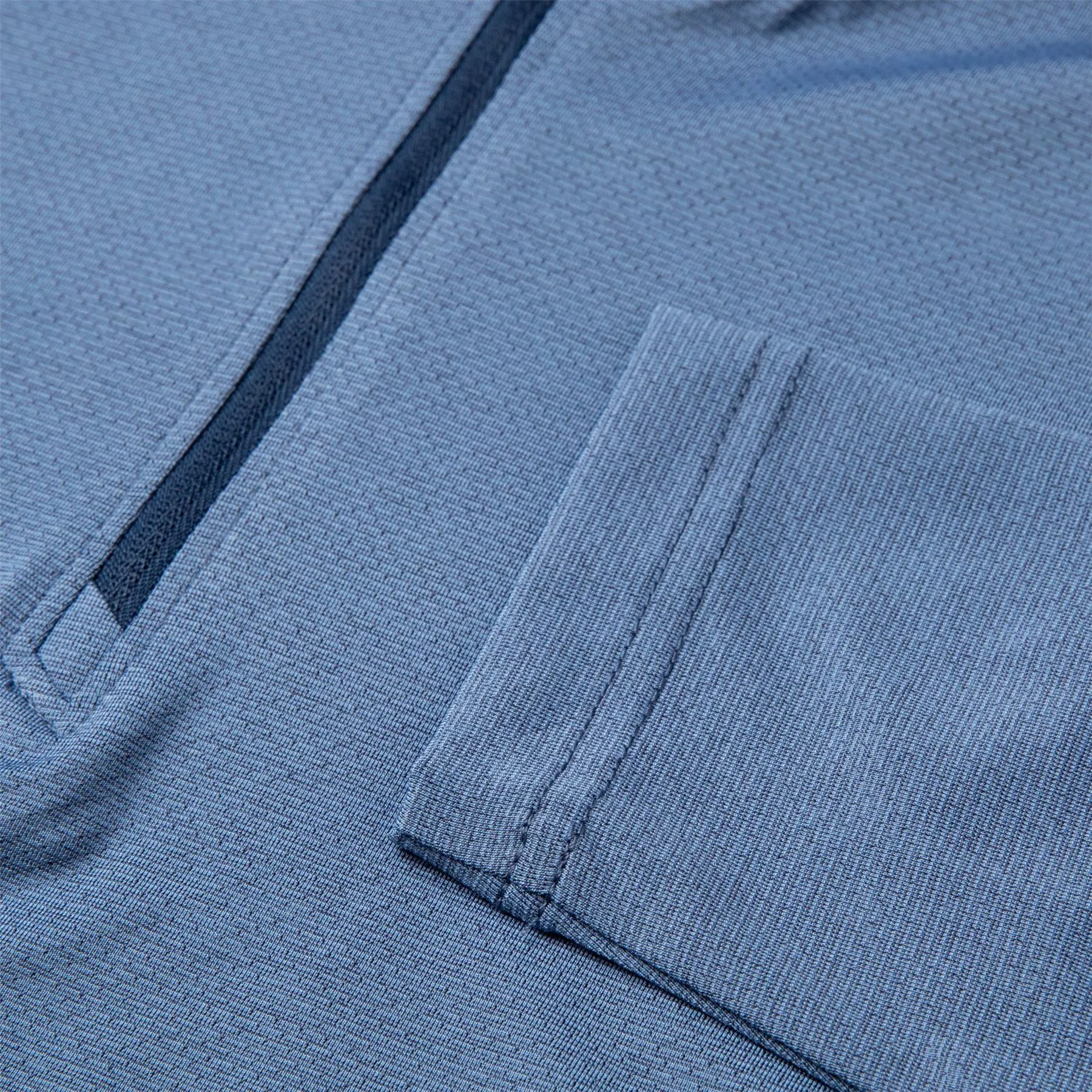 The Bell Quarter Zip Mid Layer Heathered Aberdeen Blue - AW24