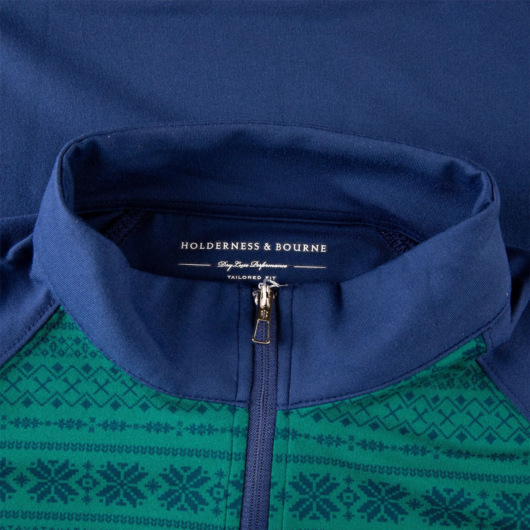 The Robinson Quarter Zip Pullover Pine/Navy - AW23