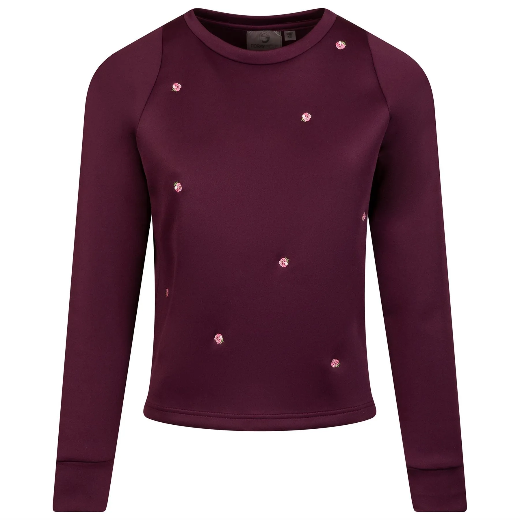 Womens Embroidered Scuba Layering Wine - AW23