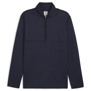 x AP Jacquard Quarter Zip Mid Layer Deep Navy - AW24